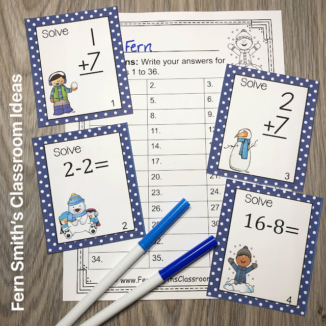 Click Here to Download These Winter Addition and Subtraction Task Cards for Your Classroom Today!