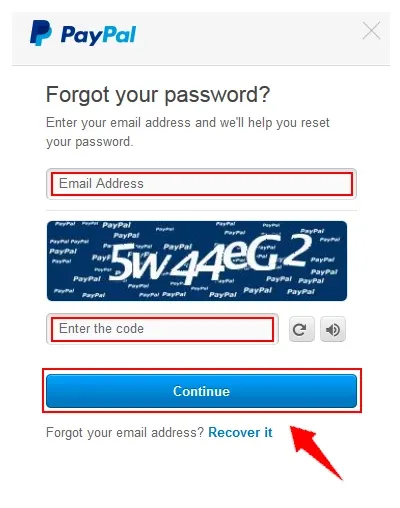 طريقة استعادة كلمة المرور حساب Restore Password Paypal