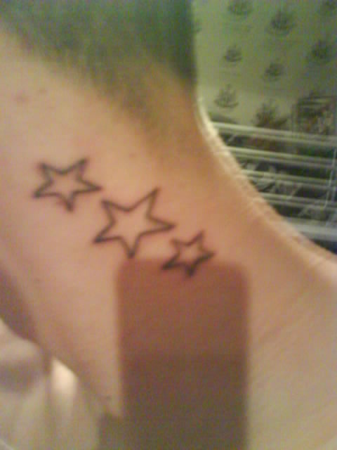 Star Tattoo On Neck. tattoos on neck stars.