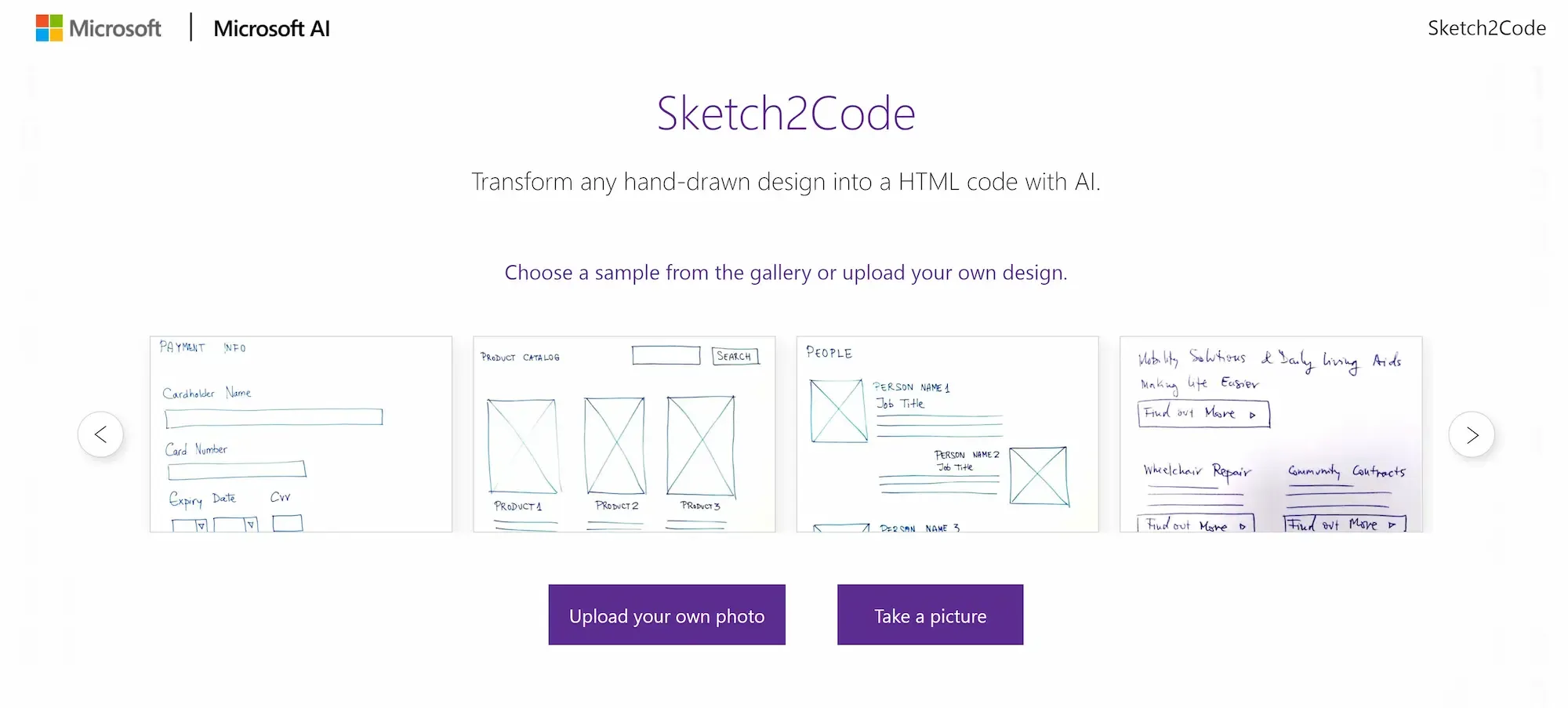 موقع Sketch2Code لتحويل تصميمك المرسوم باليد إلى كود HTML