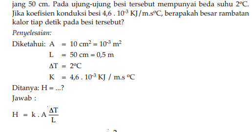 Contoh Soal Fisika Beserta Jawaban Kelas 11 Tentang Perpindahan Kalor