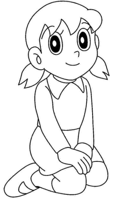  Sketsa  gambar shizuka untuk belajar mewarnai anak