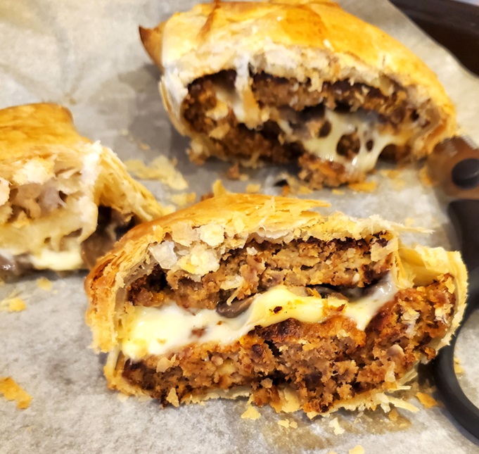 ground beef wrapped in puff pastry
