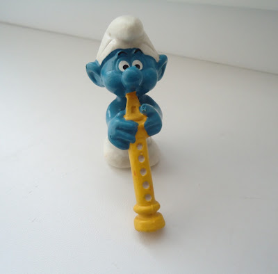 Oboist Smurf Figure Peyo West Germany Bully