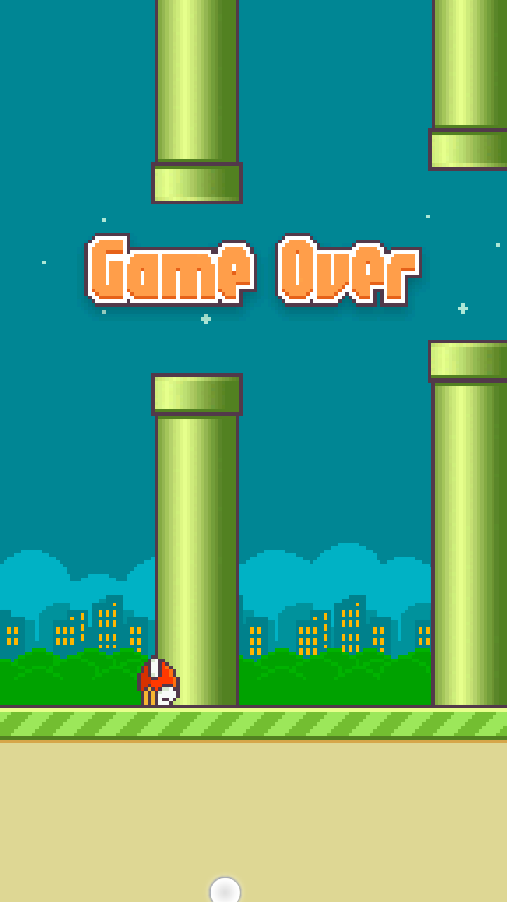 Flappy Bird Game Over Screen