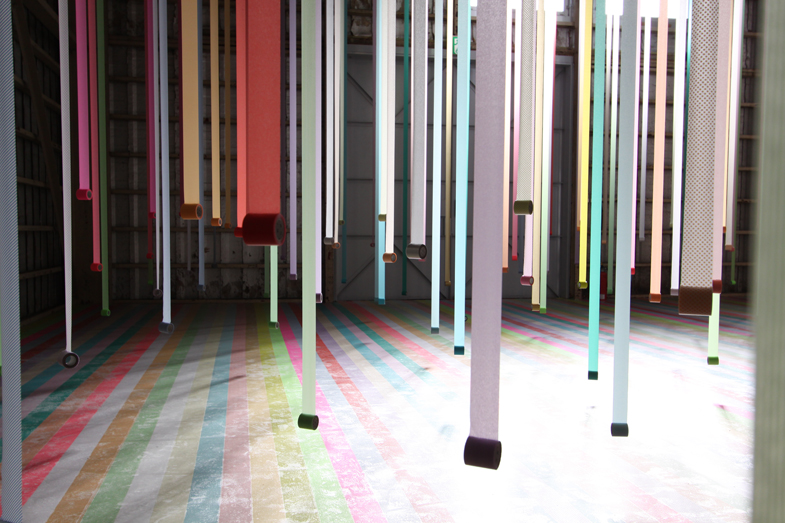 paper arts | masking tape art installation