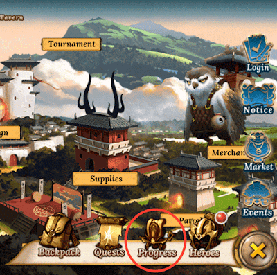 Legends of 100 heroes Unofficial Guide "Progress"