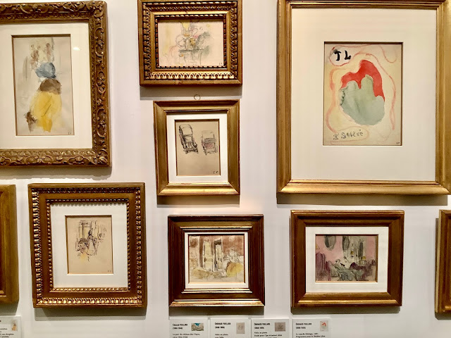 Wall of Vuillard small pastel sketches