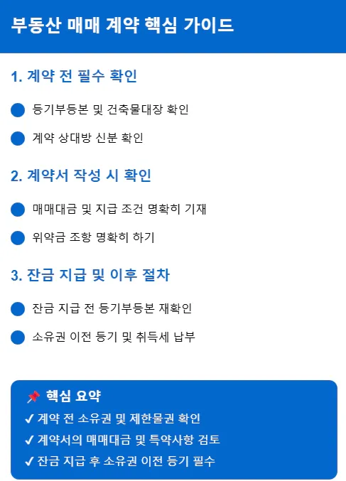 부동산 매매 계약 핵심 가이드
