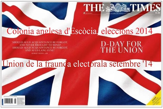 Portada Escòcia referèndum 2014 The Times fraunda electorala 2014