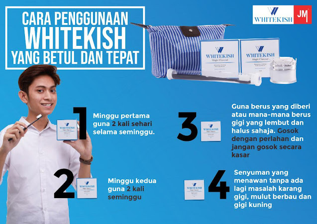 Putihkan gigi anda & tampak berseri dengan produk WHITEKISH