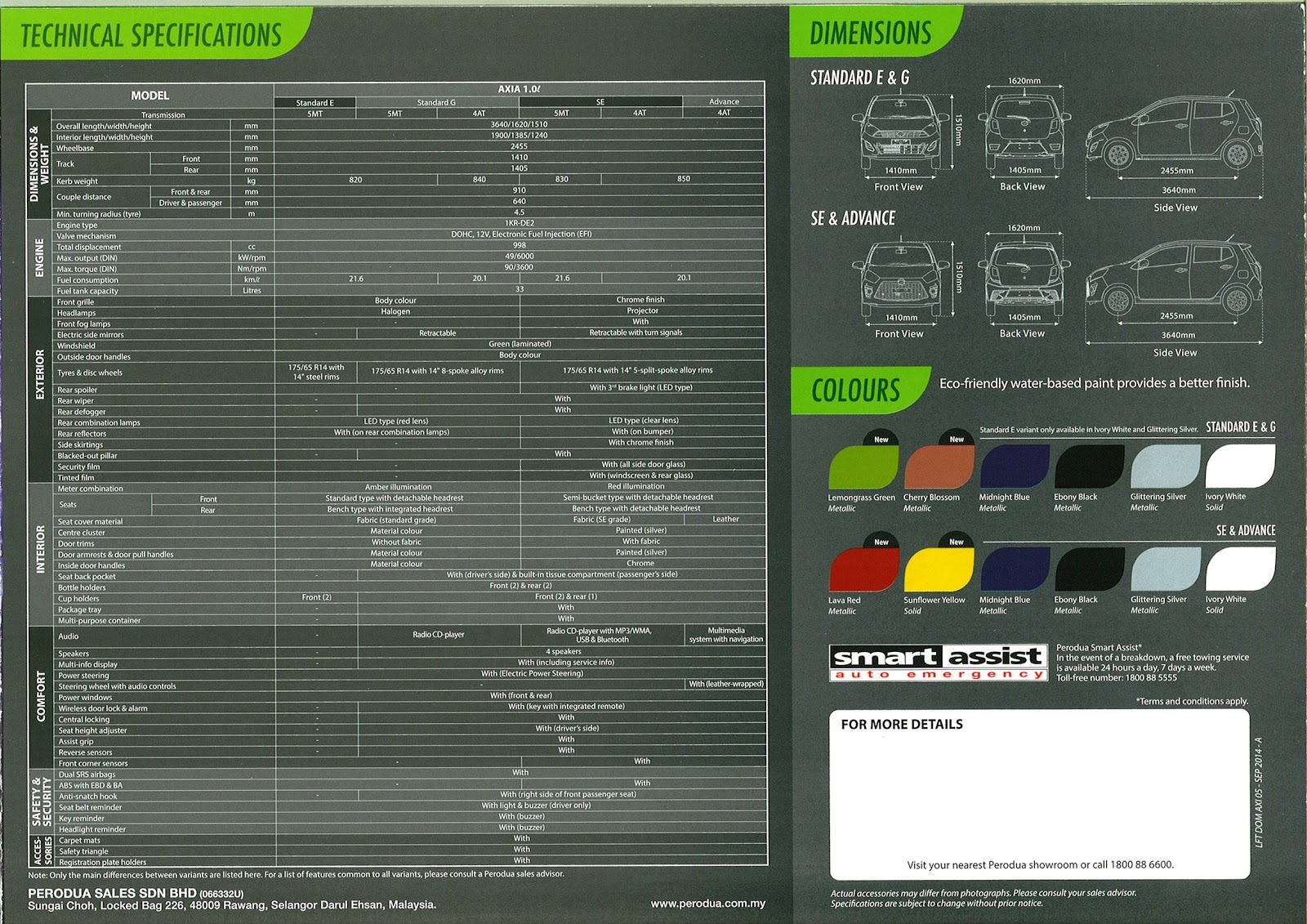 Promosi Perodua Baharu: Brochure dan Pricelist Perodua Axia