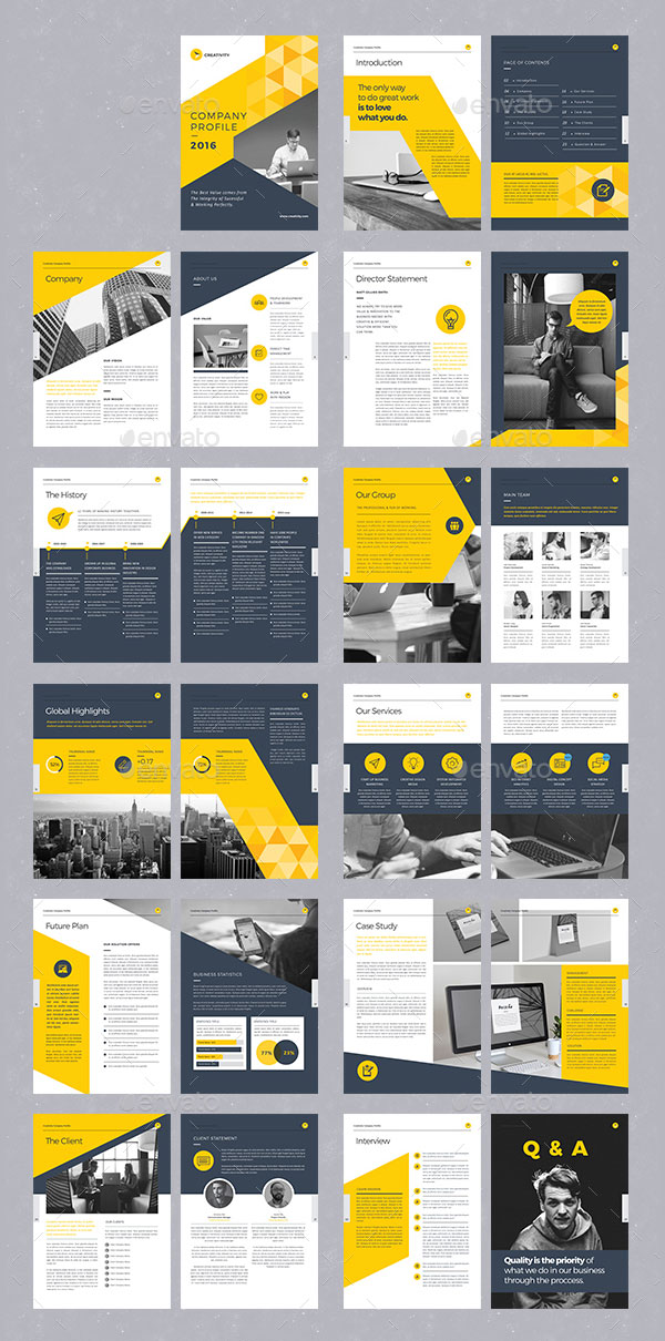 Inspirasi 20+ Desain Brosur dan Katalog Modern - Web Design Company Brochure Design Ideas