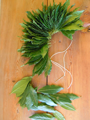 laurel wreath in the kitchen