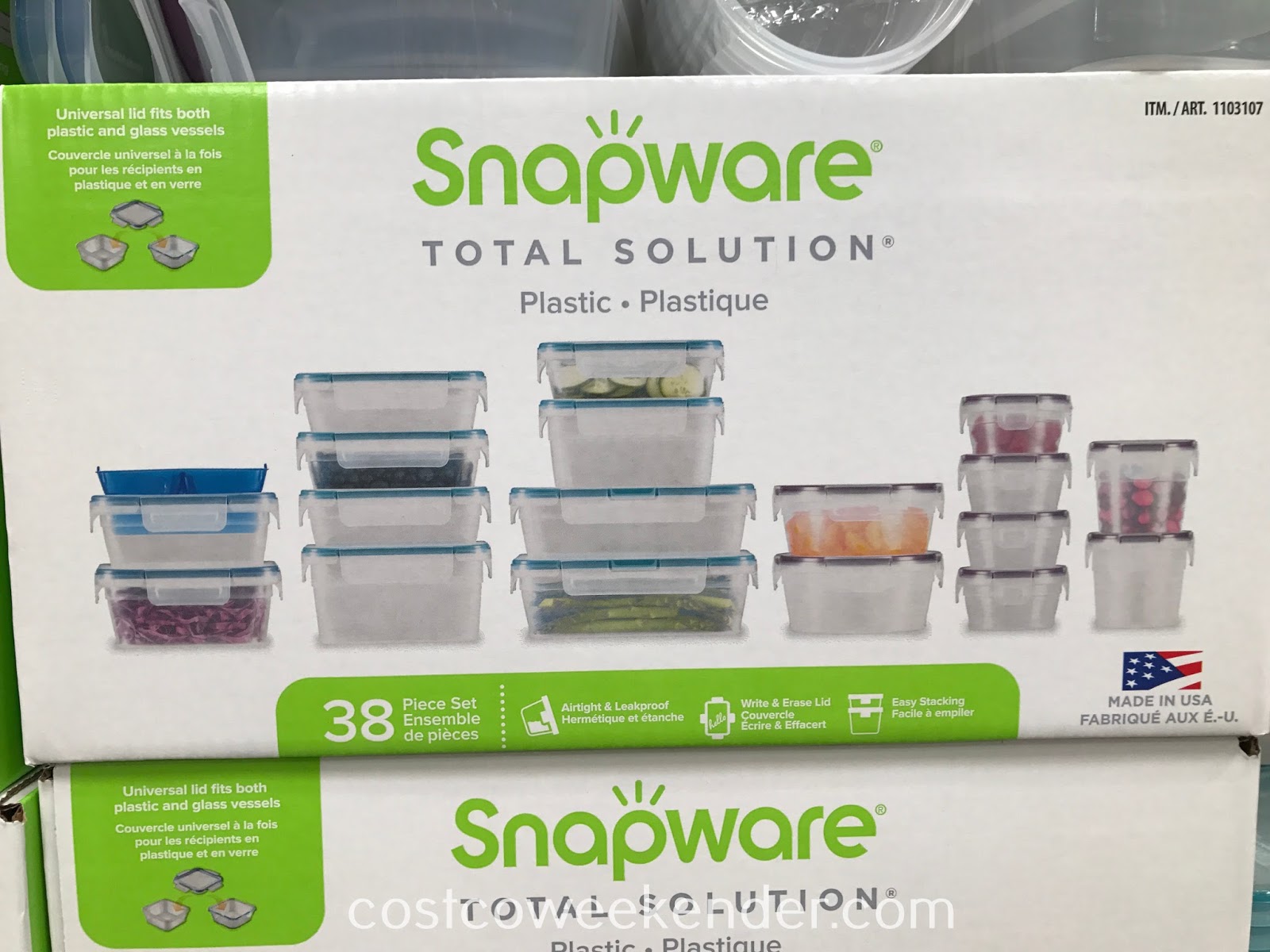 Snapware Total Solution 38-Piece Plastic Food Storage Set