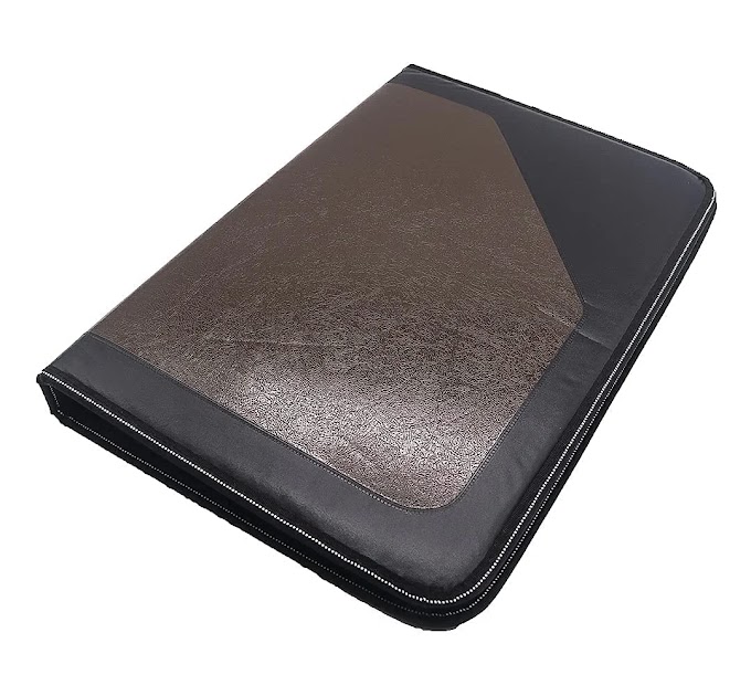  PU Leather Multipurpose 24 File Sleeve A4 Professional Files and Folders to Store Certificate, Legal Size Documents for Home, Office, School