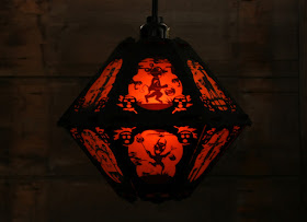 Spooky paper Halloween lantern in vintage style by Bindlegrim