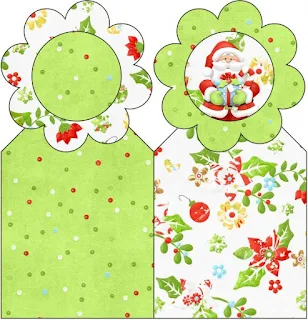 Santa in Green, Free Printable Bookmarks.