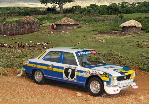 This is the Peugeot 504 which came in 9th place in the 1976 East African 