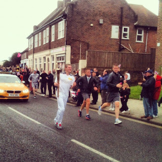 The Olympic Torch travels through Lancing