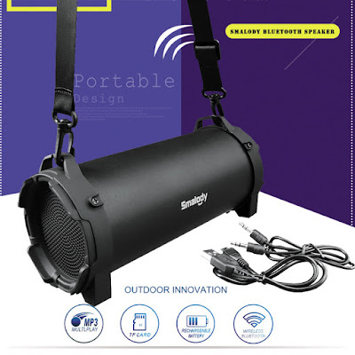 Smalody 8W Powerful Wireless Bluetooth Speaker 1200mAh TF Card U Disk Outdoors Speaker 