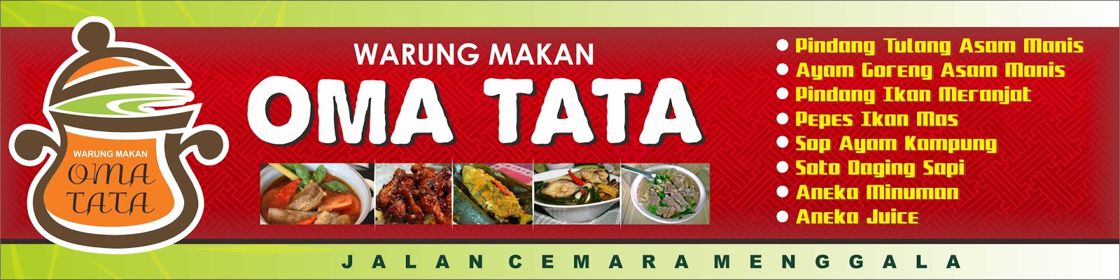 Afrora Desain: Banner Warung Rumah Makan Tata