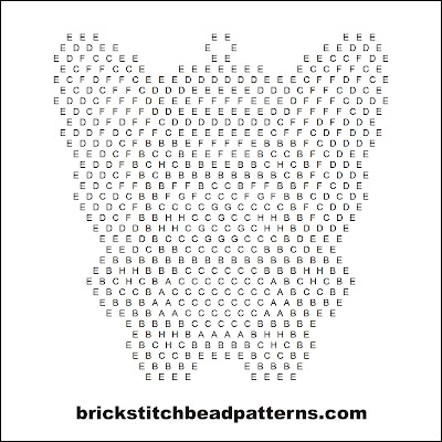 Click for a larger image of the Angel Christmas Teddy Bear brick stitch bead pattern word chart.