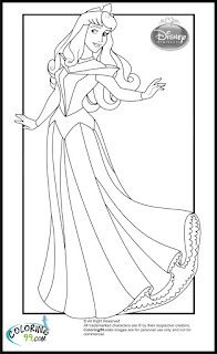 disney princess aurora coloring pages