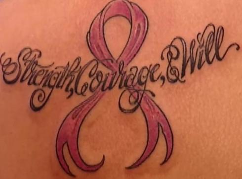 breast cancer symbol tattoo designs