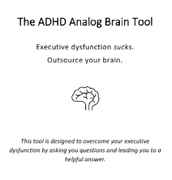 Title page of the ADHD Analog Brain Tool