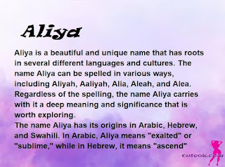 meaning of the name "Aliya"