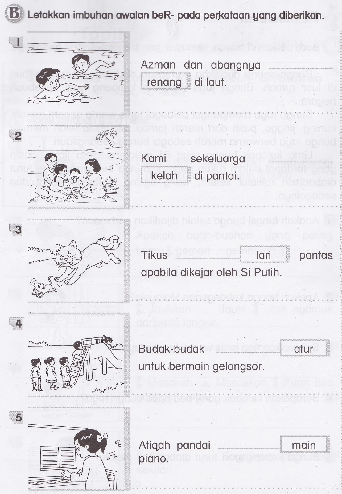 My learning world Latihan  Kata  Kerja