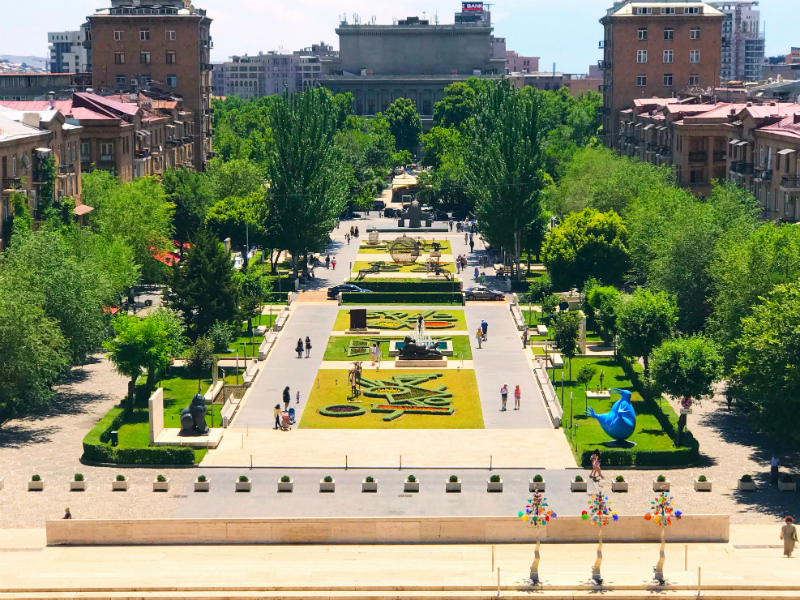Yerevan City View from Cascade Complex