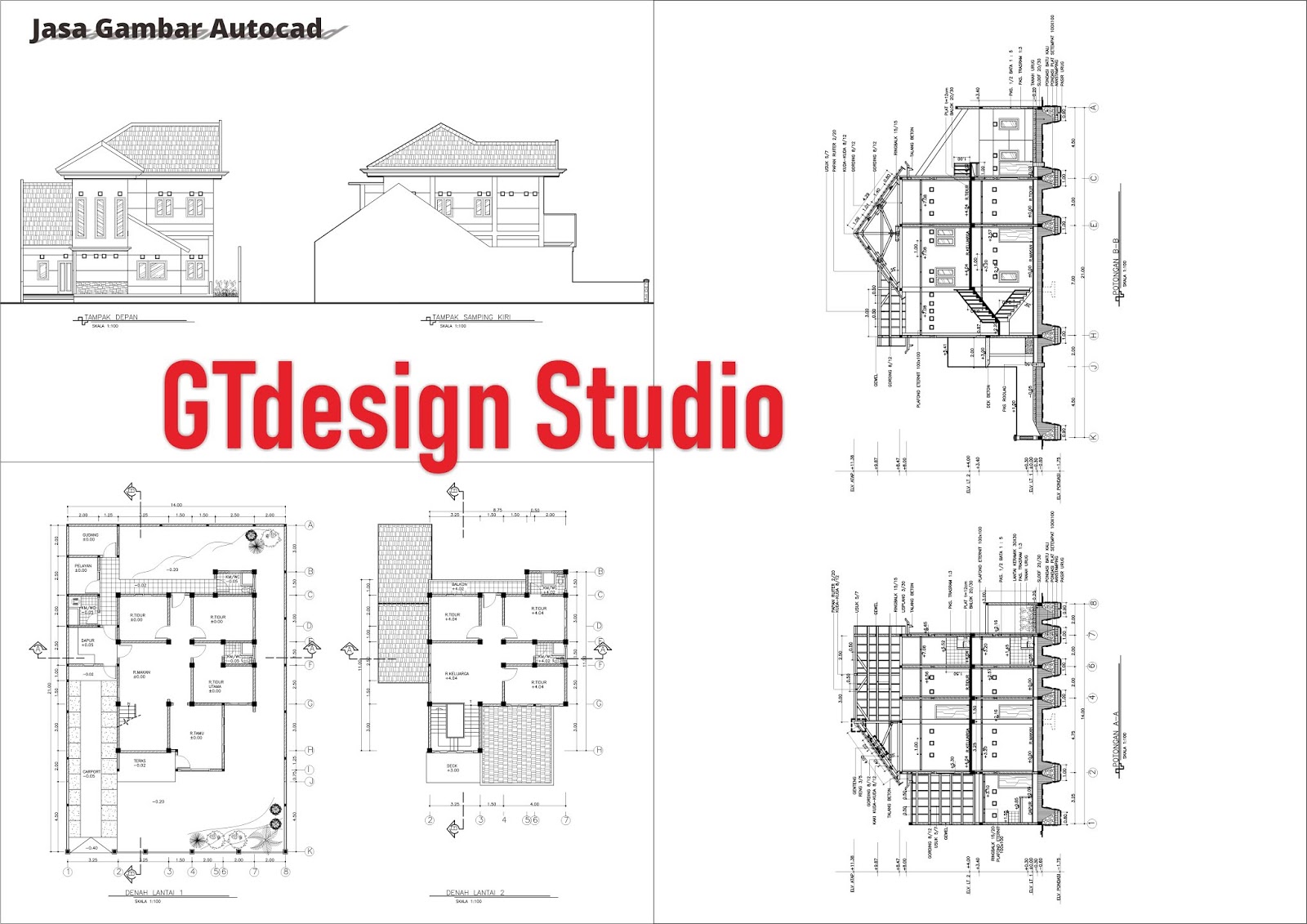 Layanan Jasa Gambar AutoCad GTdesign Studio Arsitektur