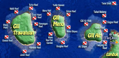 Map of Gili Islands