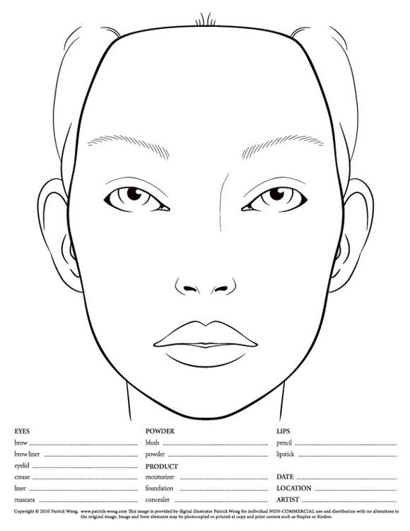 10 Blank Face Chart Templates