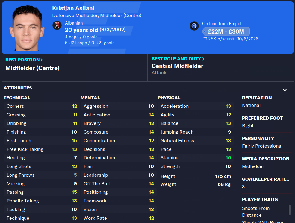 FM23 Kristjan Asllani