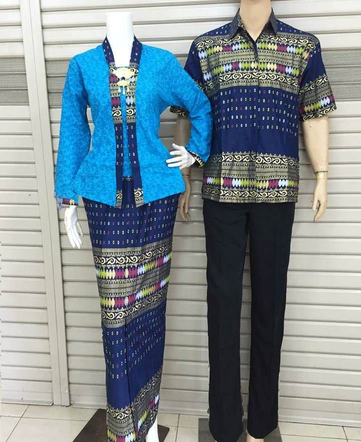  34 model baju kebaya batik couple modern untuk 