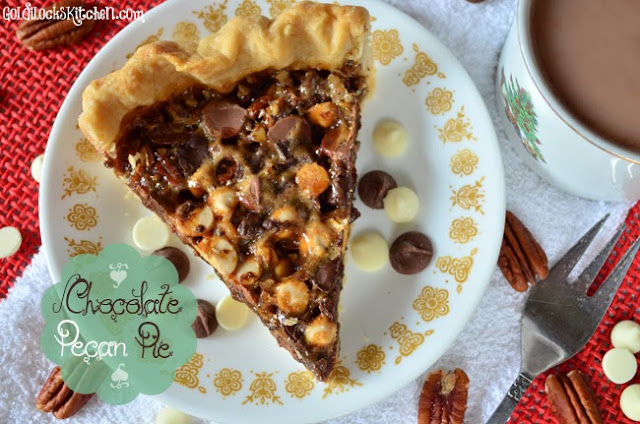 This Recipe for easy southern chocolate pecan pie is the best homemade dessert for any party or holiday celebration! A classic with a chocolate twist. Because everything is better with chocolate. Top with caramel flavored whipped cream for the perfect garnish!