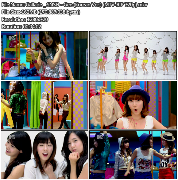 Mediafire Download Korean Music: [MV] 소녀시대 - Gee (Korean Ver.) (MTV HD-720p)