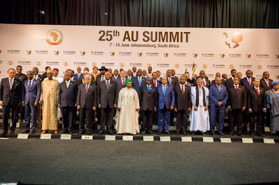 Buhari @ 25th AU Summit in South Africa