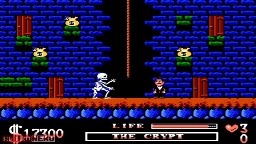 NES games, Addams Family, The Addams Family เป็นเกมแพลตฟอร์มที่สร้างจากภาพยนตร์ชื่อเดียวกันในปี 1991 และพัฒนาและเผยแพร่โดย Ocean Software เปิดตัวสำหรับคอนโซลภายในบ้านเช่น Super Nintendo Entertainment System คอมพิวเตอร์เช่น Amiga และคอนโซลแบบใช้มือถือเช่น Game Boy