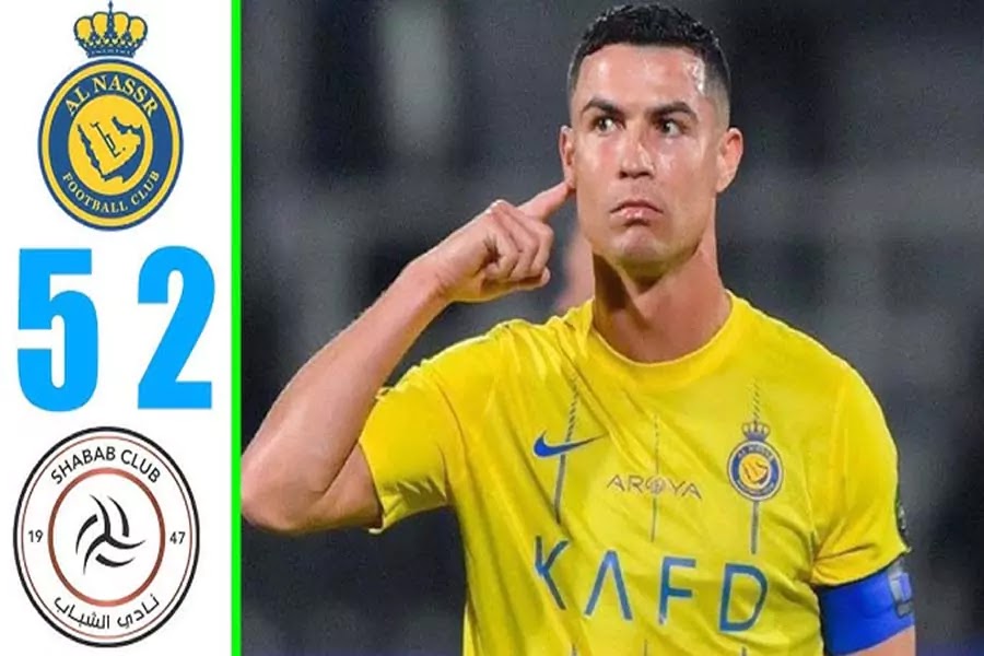 Ronaldo Bikin Sejarah, Al Nassr Menang 2-5 Lawan Al Shabab