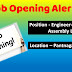 Opening in Minda for Engineer-Production-Assembly Line" for the Pantnagar-Rudrapur location 