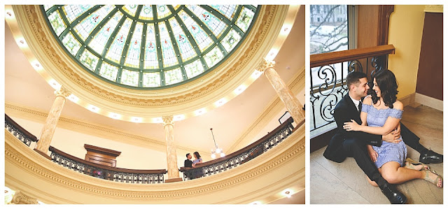 engagement session at Normal Hall, Indiana State University