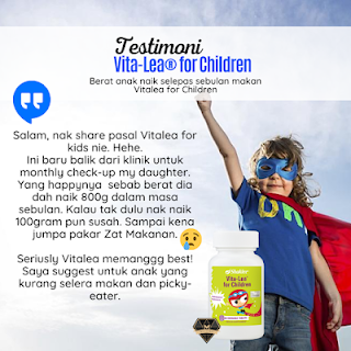 Testimoni Vitalea For Children Shaklee Multivitamin Anak