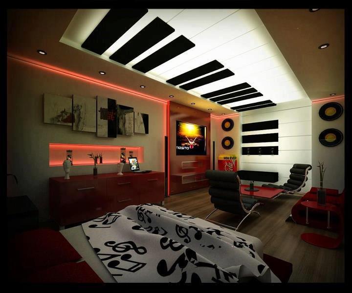 variety of modern bedroom ceiling designs that made from gypsum , PVC ...