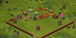 Throne Rush town Day 1; just starting out with the bare minimum