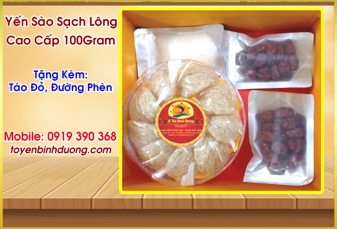 Yến Sào Sạch Lông Cao Cấp 100g