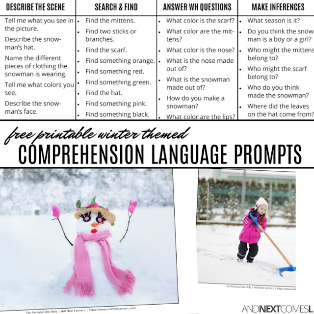 Free language comprehension pack